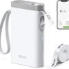 Label Maker Machine with Tape, Bluetooth Label Printer, White