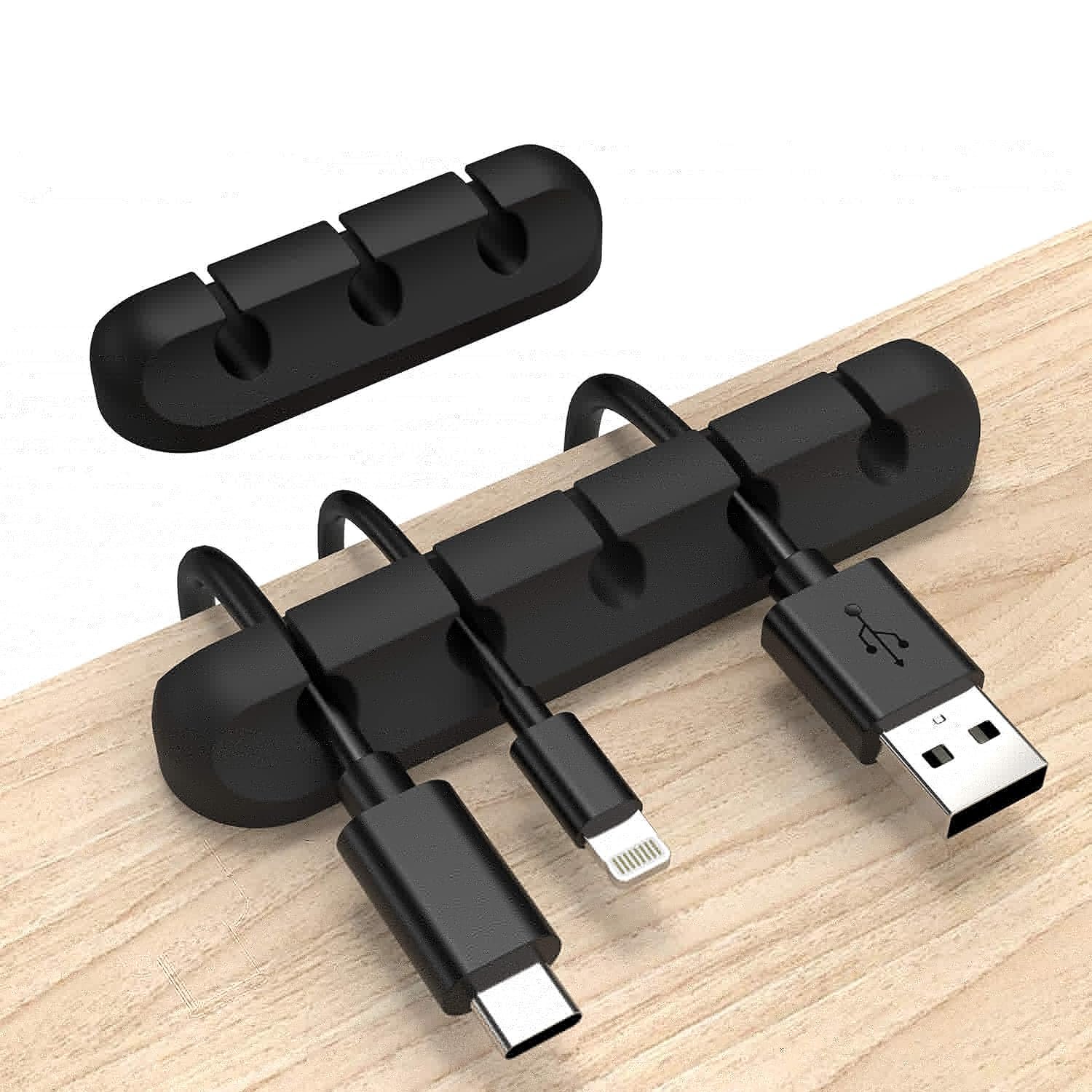 Cord Organizer for Desk, Cable Organizer Cable Clips Holder Black
