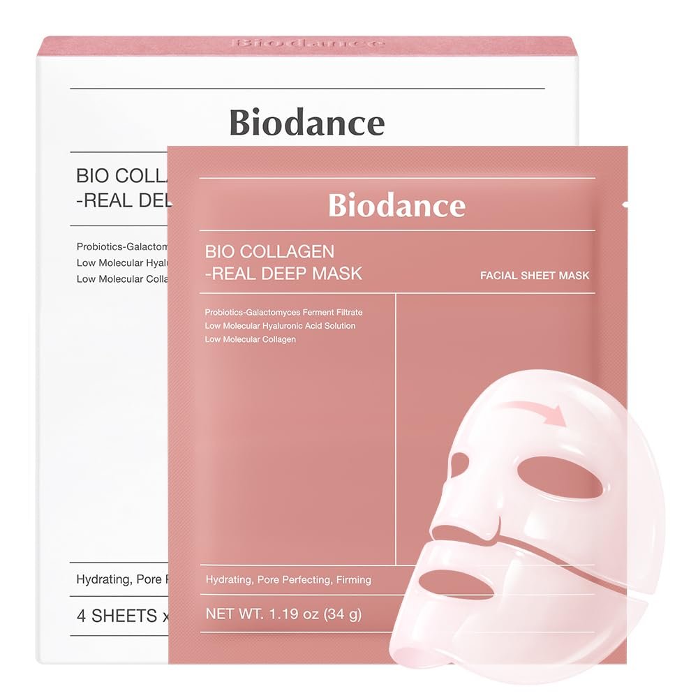 Bio-Collagen Real Deep Mask, Hydrating Overnight Hydrogel Face Mask