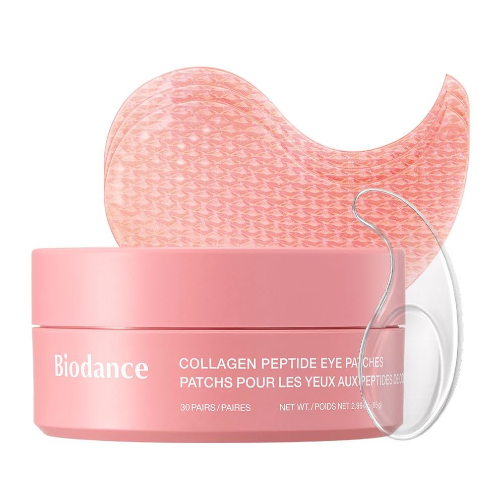 Hydrogel Eye Patches for Under Eye - Collagen Peptide, Anti Wrinkle & Fine Lines (60 Count)