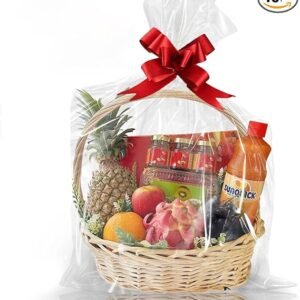 Clear Gift Bags 10 PCS 24x30 Inches Cellophane Wrap for Gift Baskets
