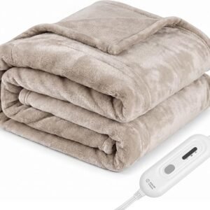 Heated Blanket Throw,Ultra Soft 2-Layer Flannel Electric Blanket