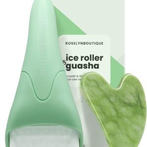 Gua Sha Facial Tools & Ice Roller for Face (Green)