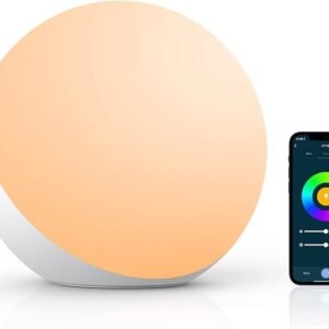 Smart Table Lamp, Dimmable Desk Lamp with App/Voice Control, LED RGB Color Changing Touch Lamp