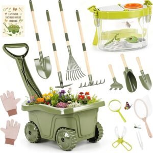 Gardening Set, 14Pcs Kids Gardening Tool with Bug Catching Kit