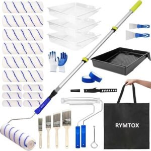 Complete Paint Roller Kit with Extension Pole & Carry Bag