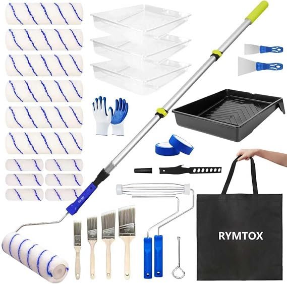 Complete Paint Roller Kit with Extension Pole & Carry Bag