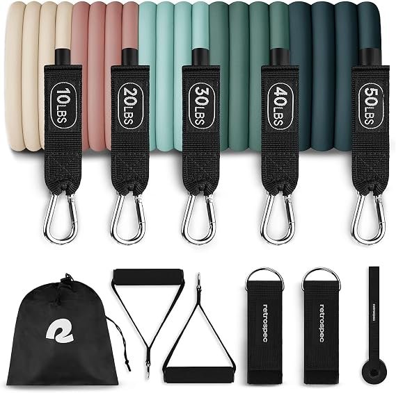 Train Resistance Bands Set for Working Out - 5 Stackable Bands