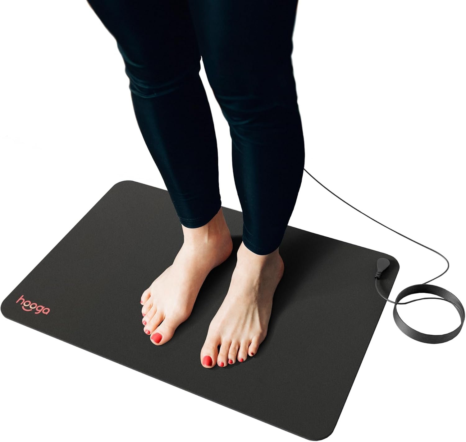 Grounding Mat for Desk, Feet & Floor – Conductive Carbon Grounding Pad with 15 Ft Cord