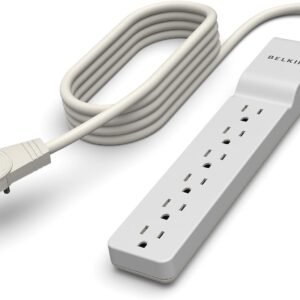 6-Outlet Surge Protector Power Strip, 6ft Cord