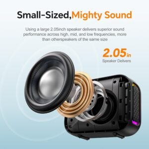 Bluetooth Speaker Line-in Support: IPX5 Waterproof, Black
