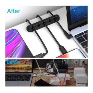 Cord Organizer for Desk, Cable Organizer Cable Clips Holder Black