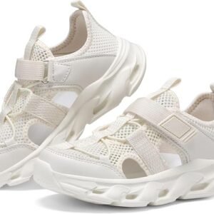 Sandals for Boys Girls Summer Mesh Breathable Athletic Sports Sandals with Adjustable Hook and Loop