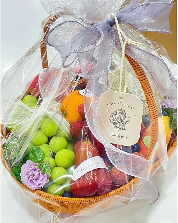 Clear Gift Bags 10 PCS 24x30 Inches Cellophane Wrap for Gift Baskets - Image 2
