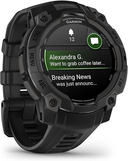 Instinct® 3 AMOLED, Rugged GPS Smartwatch, 45mm, Black - Image 2