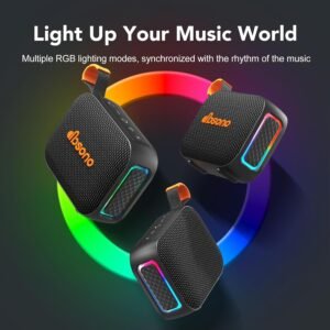 Bluetooth Speaker Line-in Support: IPX5 Waterproof, Black