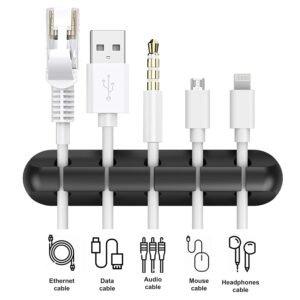 Cord Organizer for Desk, Cable Organizer Cable Clips Holder Black