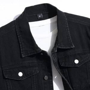 Jacket Men,Men's Stretch Slim Fit Jean Jacket,Men Fashion jean Jacket