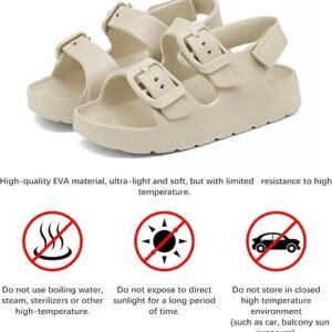 Boys Girls Double Buckle Sandals Children's Adjustable Back Strap Water Sandal