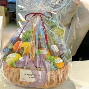 Clear Gift Bags 10 PCS 24x30 Inches Cellophane Wrap for Gift Baskets
