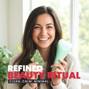 Gua Sha Facial Tools & Ice Roller for Face (Green)