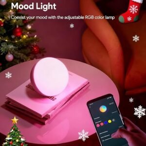 Smart Table Lamp, Dimmable Desk Lamp with App/Voice Control, LED RGB Color Changing Touch Lamp
