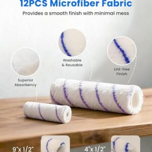 Complete Paint Roller Kit with Extension Pole & Carry Bag