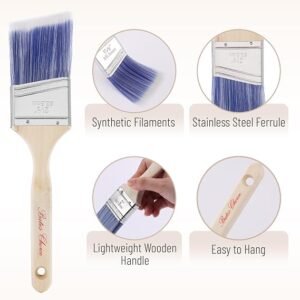 Paint Roller Kit, 19 pcs, Roller Set with Microfiber Sleeves & Frame