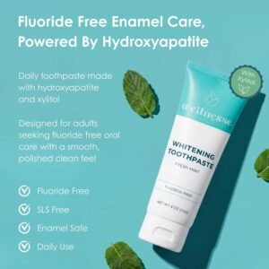 Toothpaste, Whitening, Fluoride Free, Fresh Mint, 4 Oz