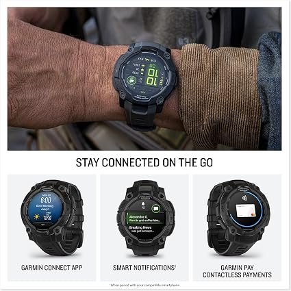 Instinct® 3 AMOLED, Rugged GPS Smartwatch, 45mm, Black - Image 3