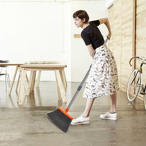 Broom and Dustpan Set, Self-Cleaning with Dustpan Teeth - Image 4
