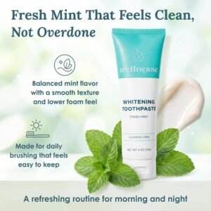Toothpaste, Whitening, Fluoride Free, Fresh Mint, 4 Oz